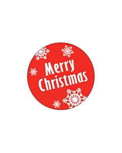 Merry Christmas Stickers 30mm Permanent