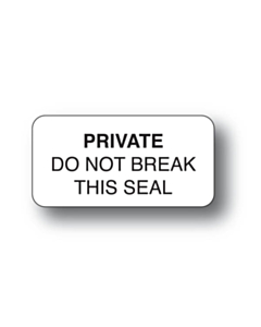 Tamper Evident Private Do Not Break Seal Labels 40x20mm