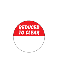 Reduced to Clear Stickers 30mm Permanent