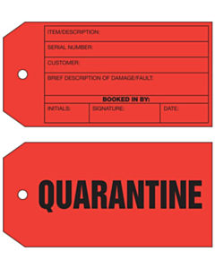 2 Quarantine sided Tag (134x67mm)