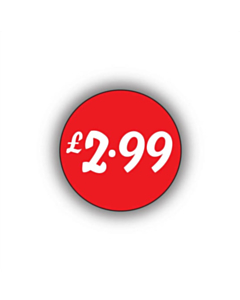 £2.99 Price Labels 25mm Permanent