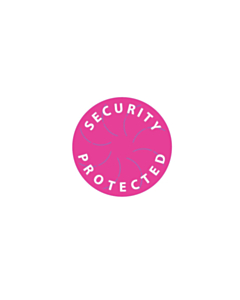 Pink Security Protected Labels 20mm