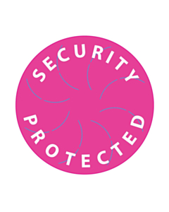 Pink Security Protected Labels 40mm