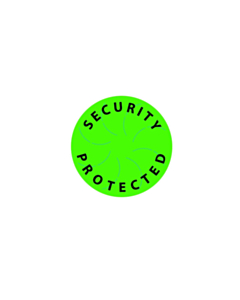 Green Security Protected Labels 20mm
