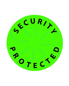 Green Security Protected Labels 40mm