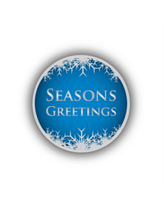 Seasons Greetings Stickers 30mm Permanent