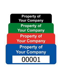 Premium Polyester Asset Labels Number 50x20mm