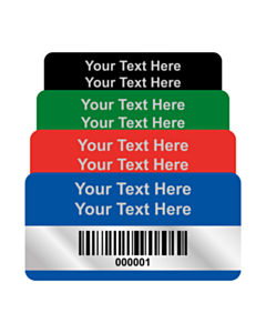 Budget Silver Polyester Asset Labels Barcode 50x25mm