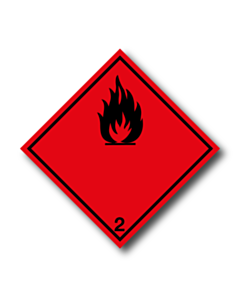Flammable Gas 2 Labels No Text 