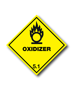 Oxidizer 5.1 Labels 100x100mm (250 Labels)