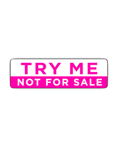 Try Me Not For Sale Stickers 50x15mm