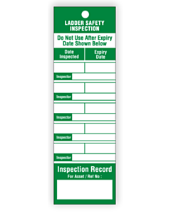 Ladder Safety Inspection Tags 50x160mm