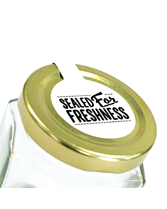 Jar Seal Labels Sealed For Freshness 35x90mm