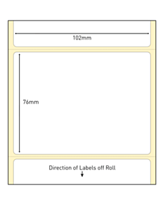102x76mm Direct Thermal Paper Labels Permanent