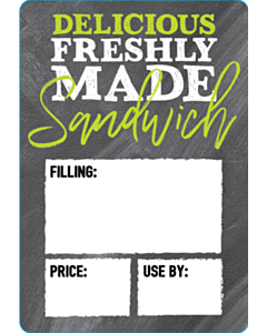 Freshly Made Sandwich Labels 50x73mm