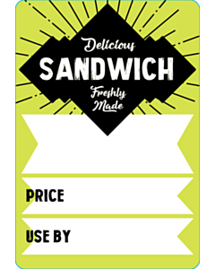 Freshly Made Sandwich Labels 50x73mm