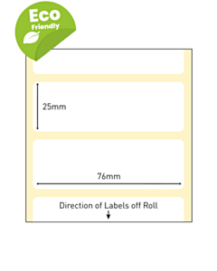 76x25mm Biodegradable Direct Thermal Labels