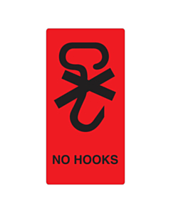 No Hooks Labels 75x150mm