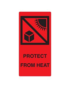 Protect From Heat Labels 75x150mm