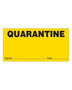Quarantine Label 100x50mm