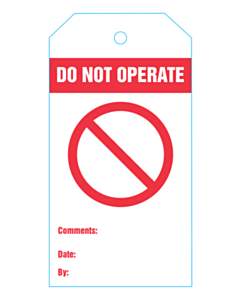 Do Not Operate Tags 134x67mm