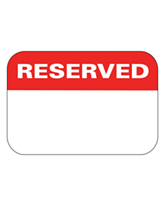 Reserved Labels 38x25mm Removable
