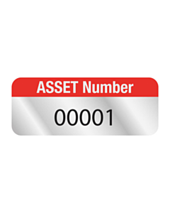 Aluminium Asset Labels 38x15mm