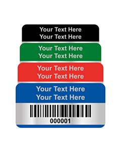 Premium Silver Polyester Asset Labels Barcode 40x20mm