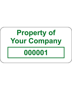 Green Budget Personalised Asset Labels 40x20mm