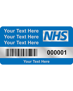 Personalised NHS Void Polyester Asset Labels 63x33mm