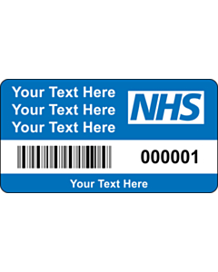 Personalised NHS Polyester Asset Labels 63x33mm