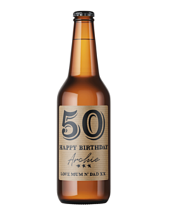 Personalised Kraft Happy Birthday Beer Labels