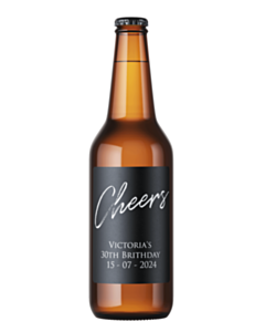 Personalised Cheers Birthday Beer Labels