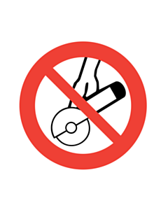 Do Not Use with Hand-held Grinder Labels