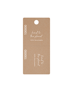 Kind to the Planet Recyclable Cloakroom Tags