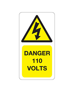 110 Volts Labels 33x63mm