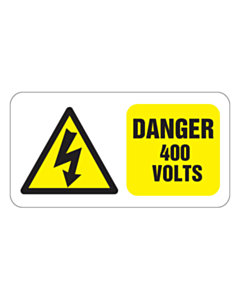 Danger 400 Volts Labels 63x33mm