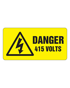 Danger 415 Volts Labels 50x25mm