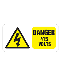 Danger 415 Volts Labels 100x50mm