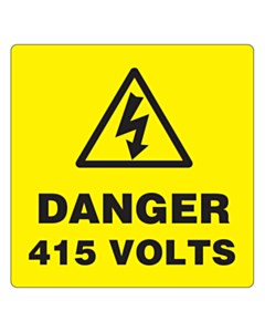 Danger 415 Volts Labels 50x50mm