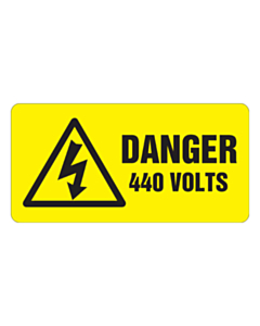 Danger 440 Volts Labels 100x50mm