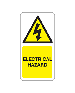 Electrical Hazard Warning Labels 25x50mm