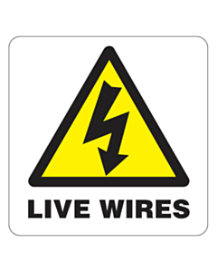 Live Wires Labels 50x50mm