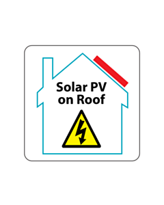 Solar PV on Roof Labels 38x38mm