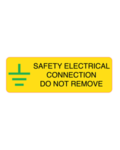 Safety Electrical Connection Do Not Remove Labels 75x25mm