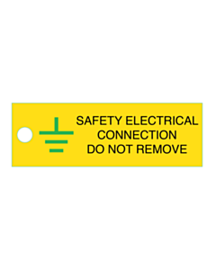 Safety Electrical Connection Do Not Remove Tags 75x25mm