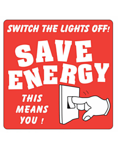 Switch Off The Lights Stickers 70x70mm