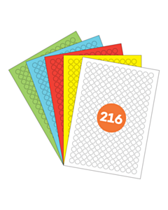 A4 Label Sheets 216 Labels Per Sheet 13mm Diameter
