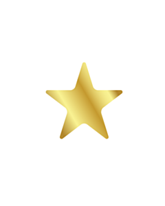 Gold Star Shaped Stickers 20mm