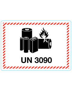 UN 3481 Lithium Battery Labels 105x74mm